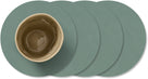 LIND DNA Underlag Nupo - Læder - Pastel Green - ø 10 cm - 4 Styk
