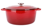 Cosy & Trendy Braadpan med deksel Fontestic Gietijzer Traditional Red Ø 28 cm / 6.8 Liter - emaljeret non-stick belægning
