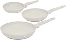 BerlingerHaus Stegepandesæt Mat Creme 3-Delt - ø 20, 24 & 28 cm - egnet til alle varmekilder - standard non-stick belægning