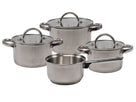 Cooking Pandesæt 4-delt Rustfrit Stål - Kogepande ø 16, 18, 20 cm & Kasserolle ø 16 cm - egnet til alle varmekilder