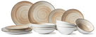 Cosy & Trendy Serviesset Sintra Terracotta 16-delig / 4 personer - 4 dinerborden, 4 ontbijtborden, 4 diepe borden og 4 skåle