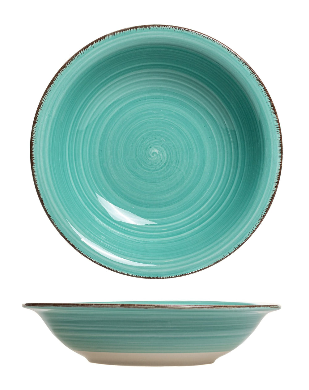 Cookinglife Dybe tallerkener / Pastatallerkener Delice Grøn ø 21 cm - 6 stykker