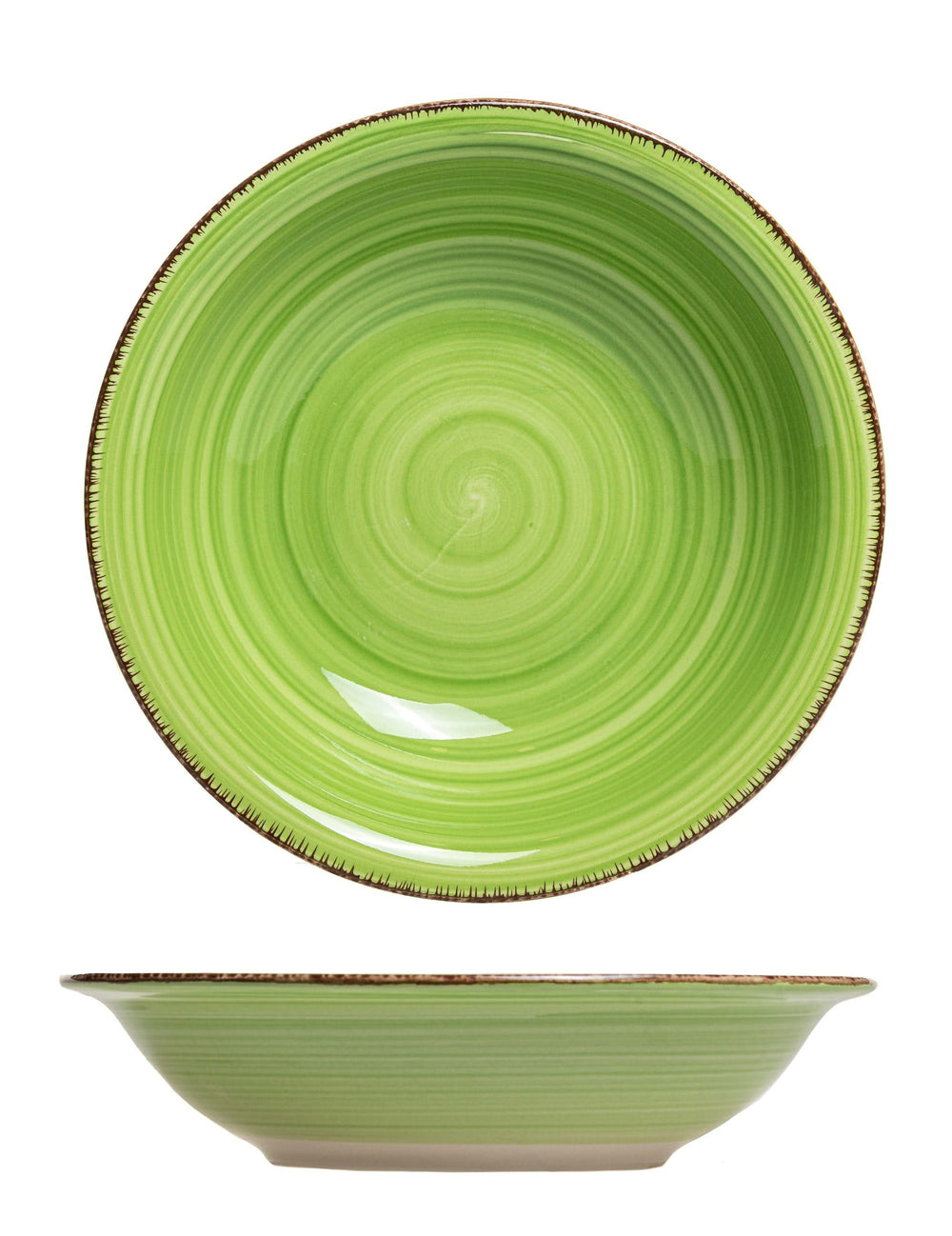 Cookinglife Dybe tallerkener / Pastatallerkener Delice Grøn ø 21 cm - 6 stykker