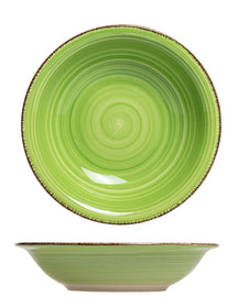 Cookinglife Dybe tallerkener / Pastatallerkener Delice Grøn ø 21 cm - 6 stykker