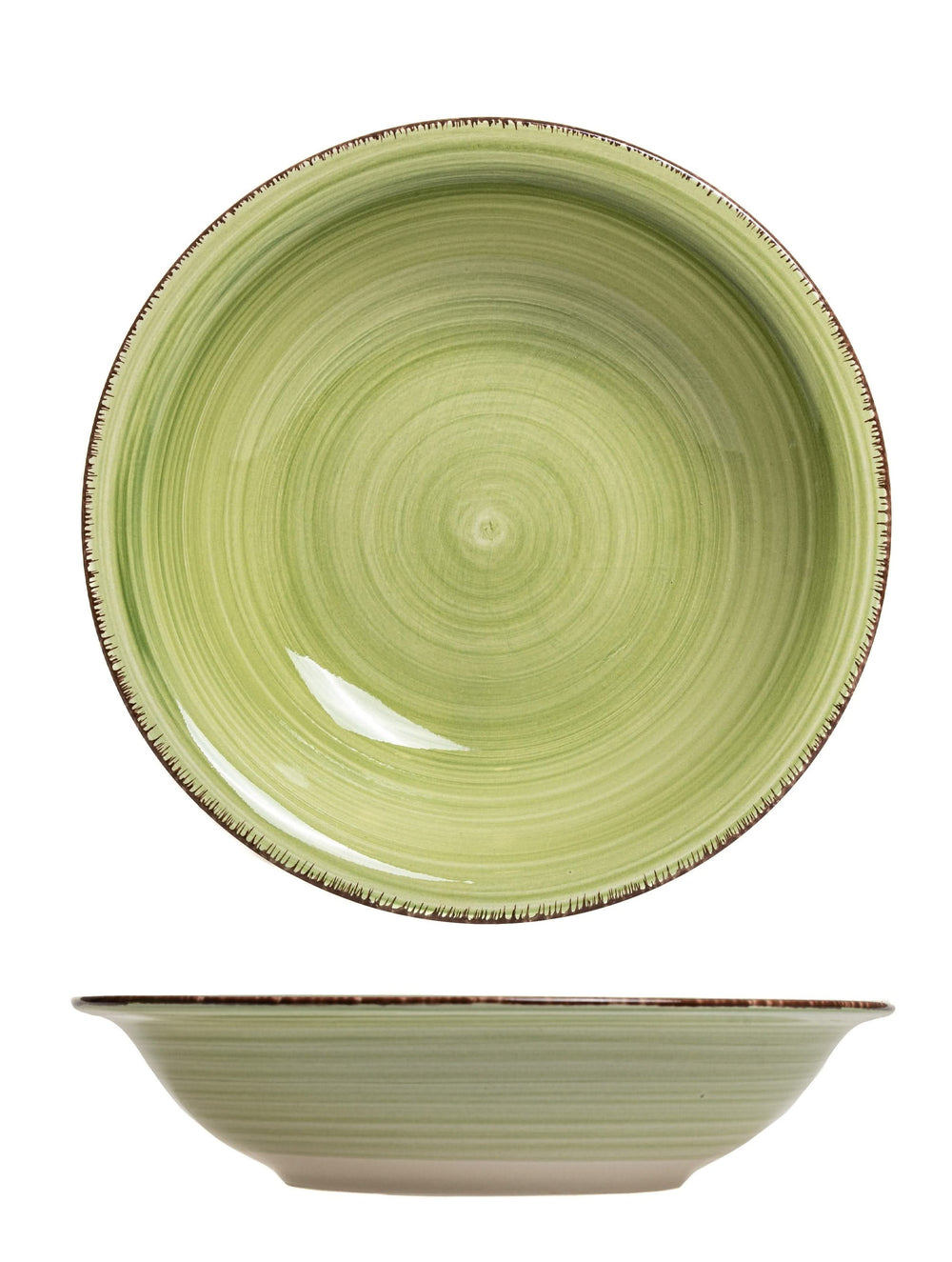 Cookinglife Dybe tallerkener / Pastatallerkener Delice Grøn ø 21 cm - 6 stykker