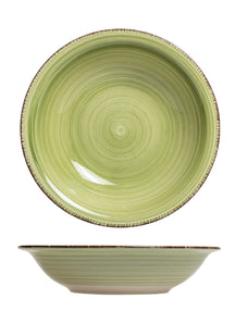 Cookinglife Dybe tallerkener / Pastatallerkener Delice Grøn ø 21 cm - 6 stykker
