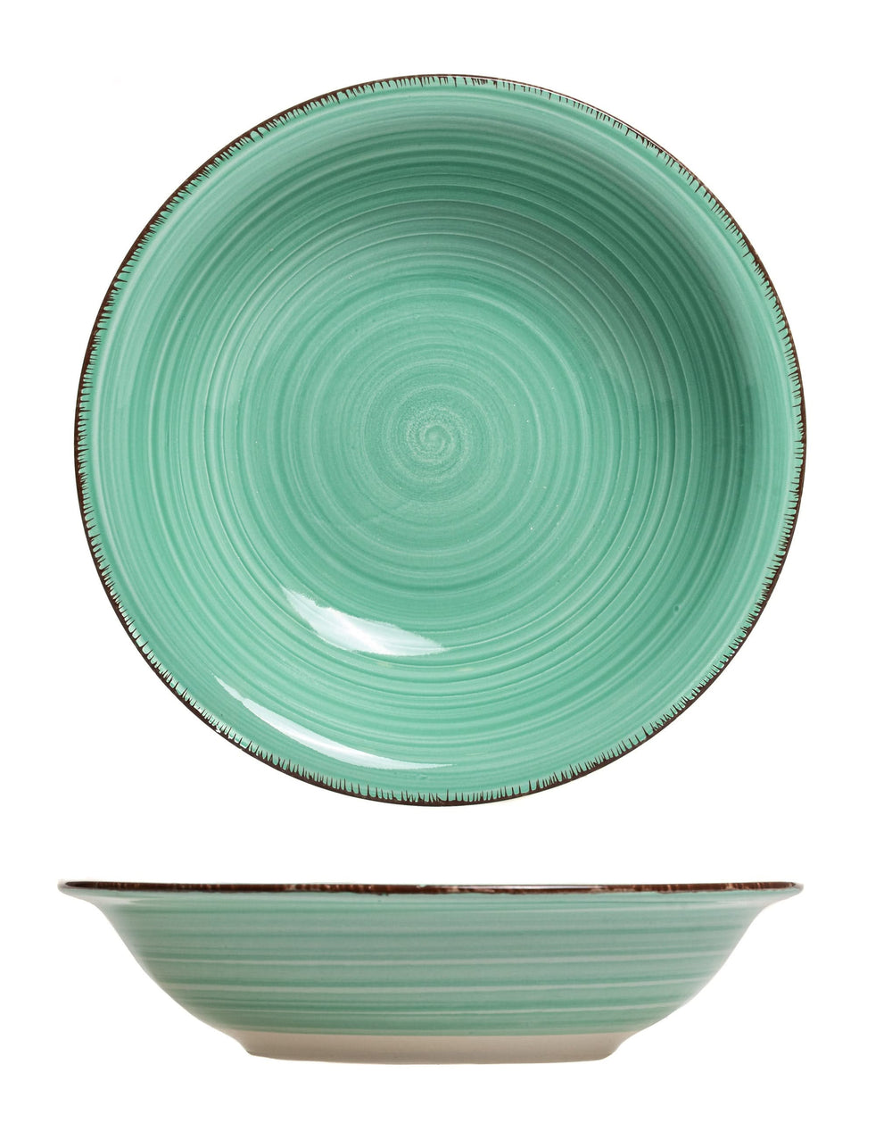 Cookinglife Dybe tallerkener / Pastatallerkener Delice Grøn ø 21 cm - 6 stykker