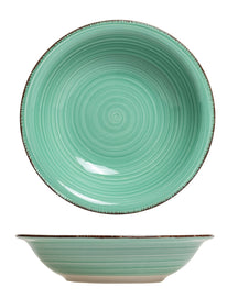 Cookinglife Dybe tallerkener / Pastatallerkener Delice Grøn ø 21 cm - 6 stykker
