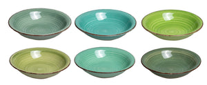 Cookinglife Dybe tallerkener / Pastatallerkener Delice Grøn ø 21 cm - 6 stykker