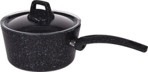 Cookinglife Pannenset Black Speckle 4-Delig Aluminium - Kookpan ø 20, 22, 24 cm & Steelpan ø 18 cm - Geschikt voor alle warmtebronnen - standard anti-aanbaklaag