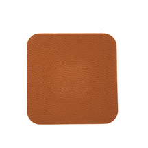 Underlag - Vegansk læder - Sort / Cognac - dobbelt-sidet - 10 x 10 cm - 6 stk. - Cookinglife