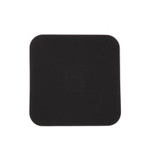 Underlag - Vegansk læder - Sort / Cognac - dobbelt-sidet - 10 x 10 cm - 6 stk. - Cookinglife