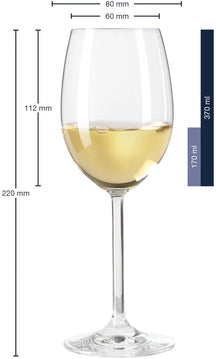 Leonardo Hvide Vinglas - Daily - 370 ml - 6 stk.