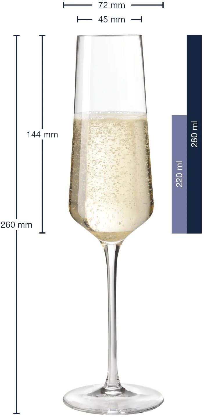 Leonardo Champagneglas - Flutes - Puccini - 280 ml - 6 stykker
