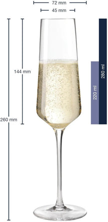Leonardo Champagneglas - Flutes - Puccini - 280 ml - 6 stykker