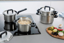 BK Pannenset Flow Cool 5-Delig - RVS - Kookpan ø 16, 18, 20, 24 cm & Steelpan ø 16 cm