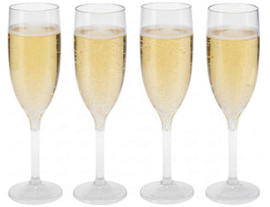Cookinglife Champagneglazen Kunststof - CampVibe - Outdoor - Onbreekbar - 165 ml - 4 Stuks
