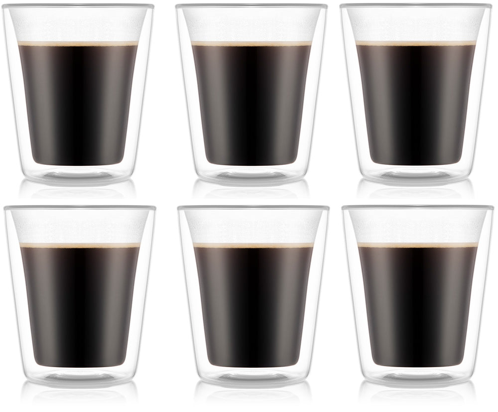 Bodum Canteen Kaffe- Teeglas Dobbeltvægget 200 ml - 6 Stykker