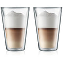 Bodum Dubbelwandige latte macchiato glas Canteen - patenteret ventil - 400 ml - 2 stk.
