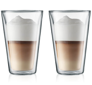 Bodum Dubbelwandige latte macchiato glas Canteen - patenteret ventil - 400 ml - 2 stk.