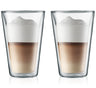Bodum Dubbelwandige latte macchiato glas Canteen - patenteret ventil - 400 ml - 2 stk.
