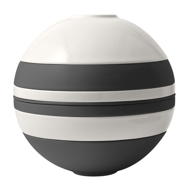 Villeroy & Boch Serviesset La Boule - Sort / Hvid 7-delt / 2 personer - 2x skål, 2x fad, 2x universelt tallerken, 1x serveringsfad