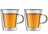 Bodum Dubbelvæggede kaffe- / teglas med håndtag Canteen - patenteret ventil - 200 ml - 2 stk.