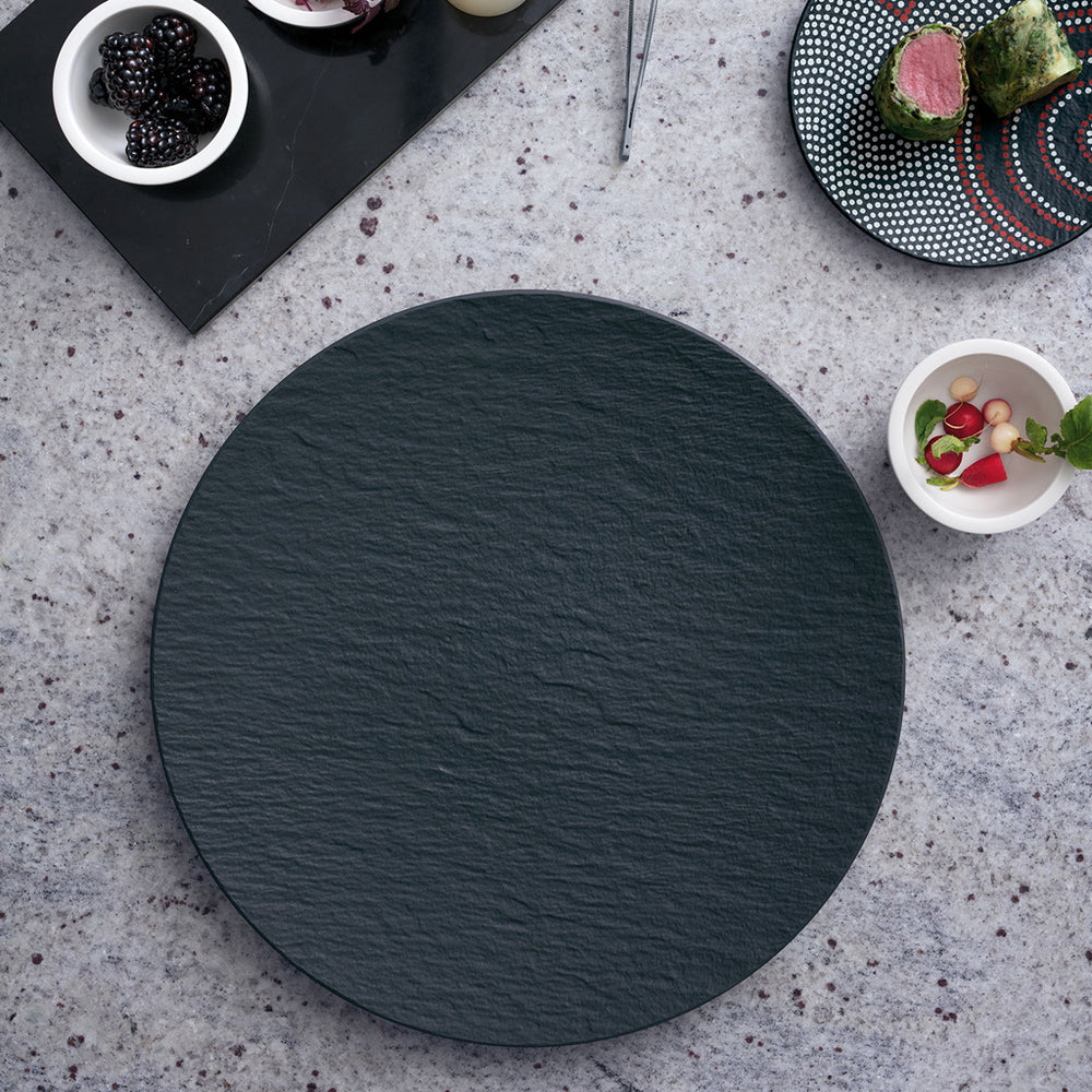 Villeroy & Boch Pizzabord / Onderbord Manufacture Rock - Sort - ø 31.5 cm