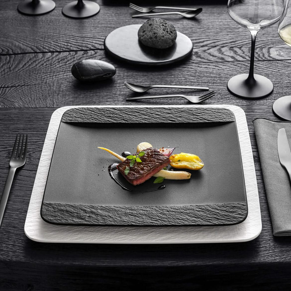 Villeroy & Boch Dinerbord Manufacture Rock - Sort - 28 x 28 cm