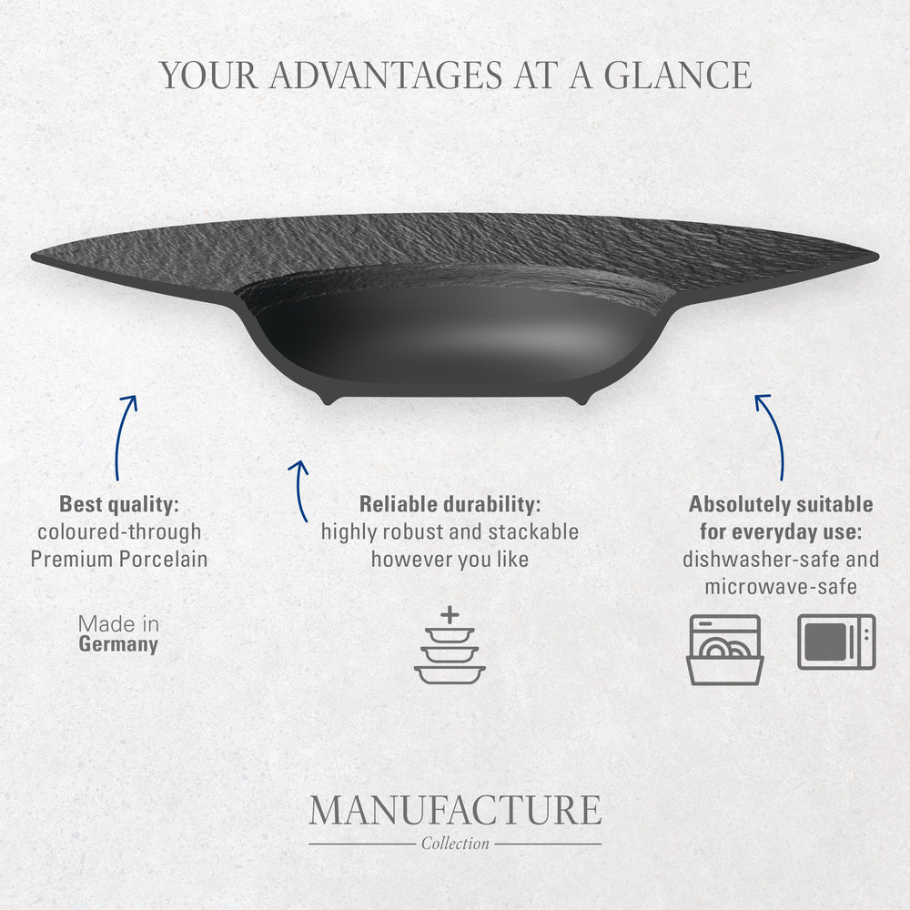 Villeroy & Boch Skål Manufacture Rock - Sort - ø 14 cm