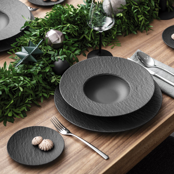 Villeroy & Boch Gebaksbordje Manufacture Rock - Sort - ø 15.5 cm