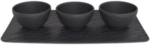 Villeroy & Boch Dipskåle Sæt Manufacture Rock - Sort - 4-delt