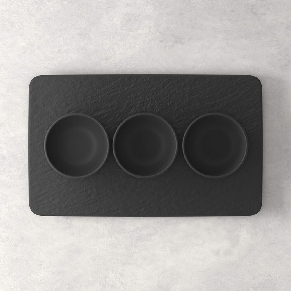 Villeroy & Boch Dipskåle Sæt Manufacture Rock - Sort - 4-delt
