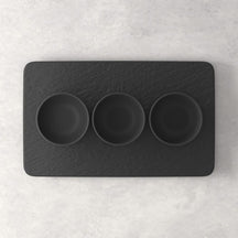 Villeroy & Boch Dipskåle Sæt Manufacture Rock - Sort - 4-delt