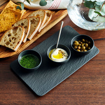 Villeroy & Boch Dipskåle Sæt Manufacture Rock - Sort - 4-delt