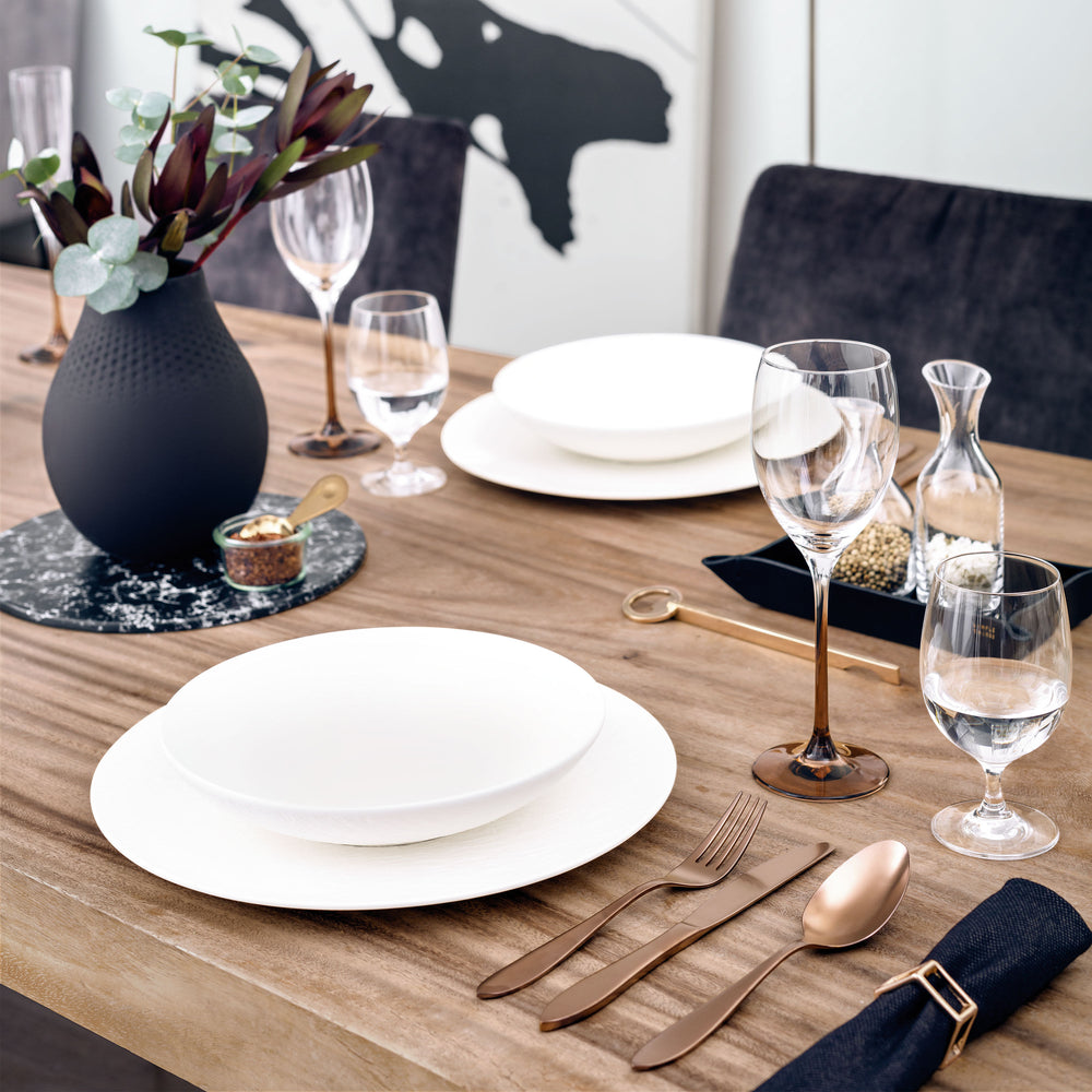 Villeroy & Boch Serveerskål Manufacture Rock - Hvid - ø 23.5 cm