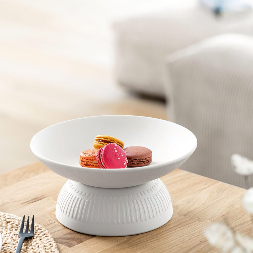Villeroy & Boch Serveerskål Manufacture Rock - Hvid - ø 23.5 cm