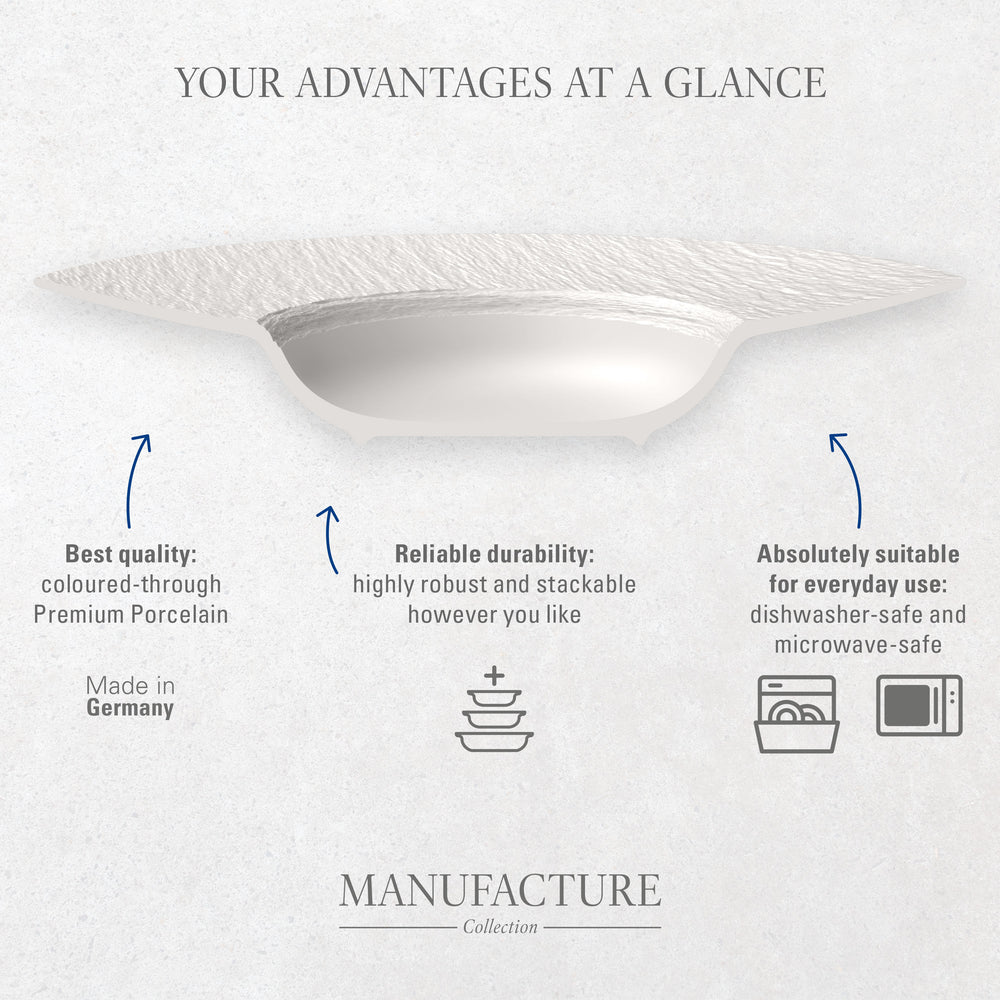 Villeroy & Boch Dipskålesæt Manufacture Rock - Hvid - 4-delt