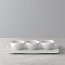 Villeroy & Boch Dipskålesæt Manufacture Rock - Hvid - 4-delt