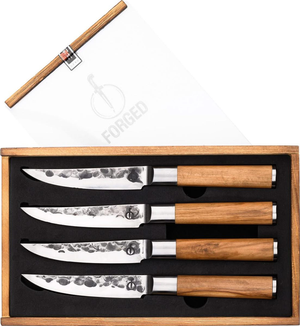 Forged Steakmessen Olive - 4 styk