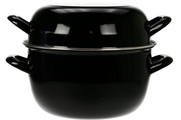 Cosy & Trendy Mosselpan - Sort - ø 24 cm / 5 liter - emaljeret non-stick belægning