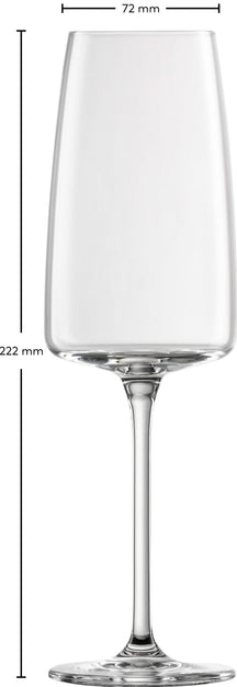 Zwiesel Glas Champagneglas - Flutes - Vivid Senses Light & Fresh - 380 ml - 2 styk