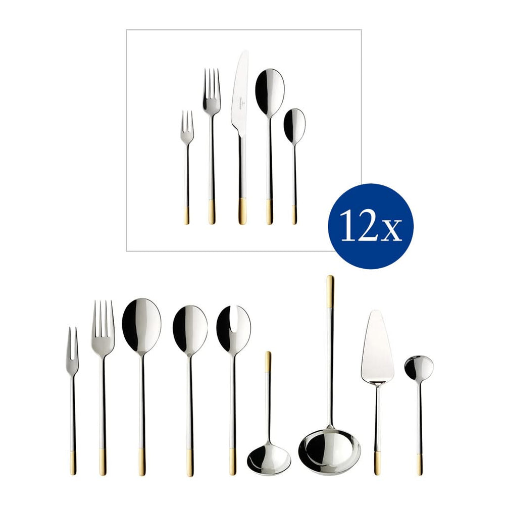 Villeroy & Boch Bestik Sæt Ella - 70-delt / 12 personer - Forgyldt