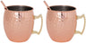 Cosy & Trendy Moscow Mule Cocktailbecher med sugerør - Hammerslået kobber - 450 ml - 2 stk.
