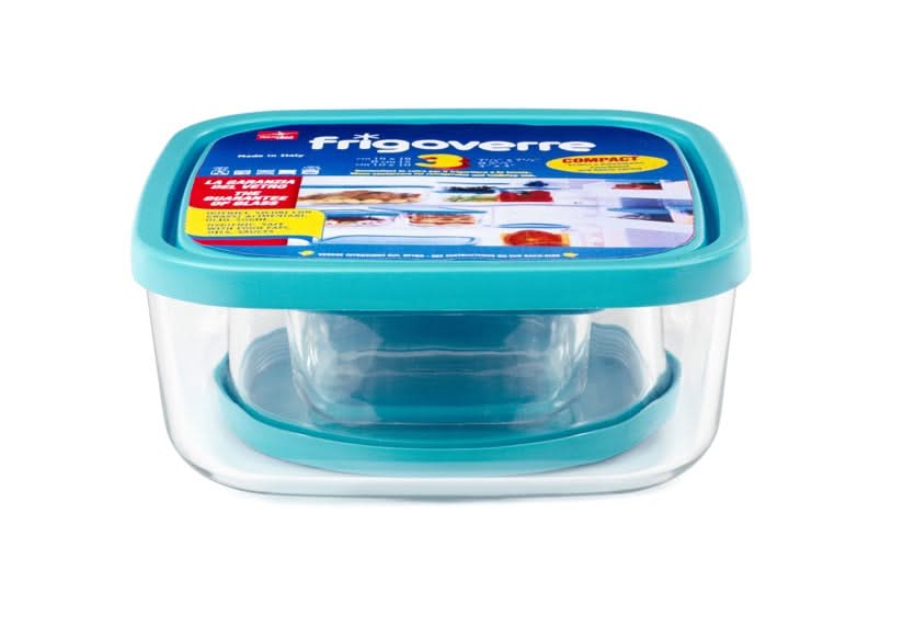 Bormioli Rocco Vershoudbakjes Frigoverre - Glas - Blå - 3 stk.