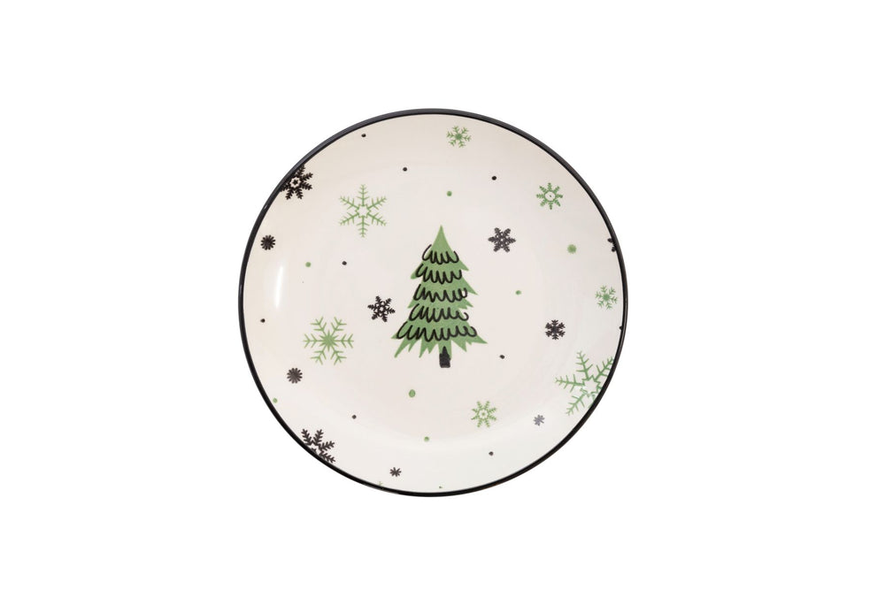 Cookinglife Serviesset - Kerstservies - Aardewerk - Grøn 18-delig / 6 personer