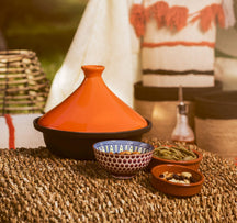 Cosy & Trendy Tajine Inductie - Zwart / Orange - ø 25 cm - uden non-stick belægning - egnet til alle varmekilder