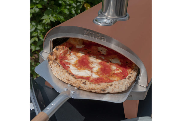 ZiiPa Pizza Oven Piana - Houtgestookt - med Thermometer - Terracotta - til ø 30 cm pizzaer - Roterende pizzasten