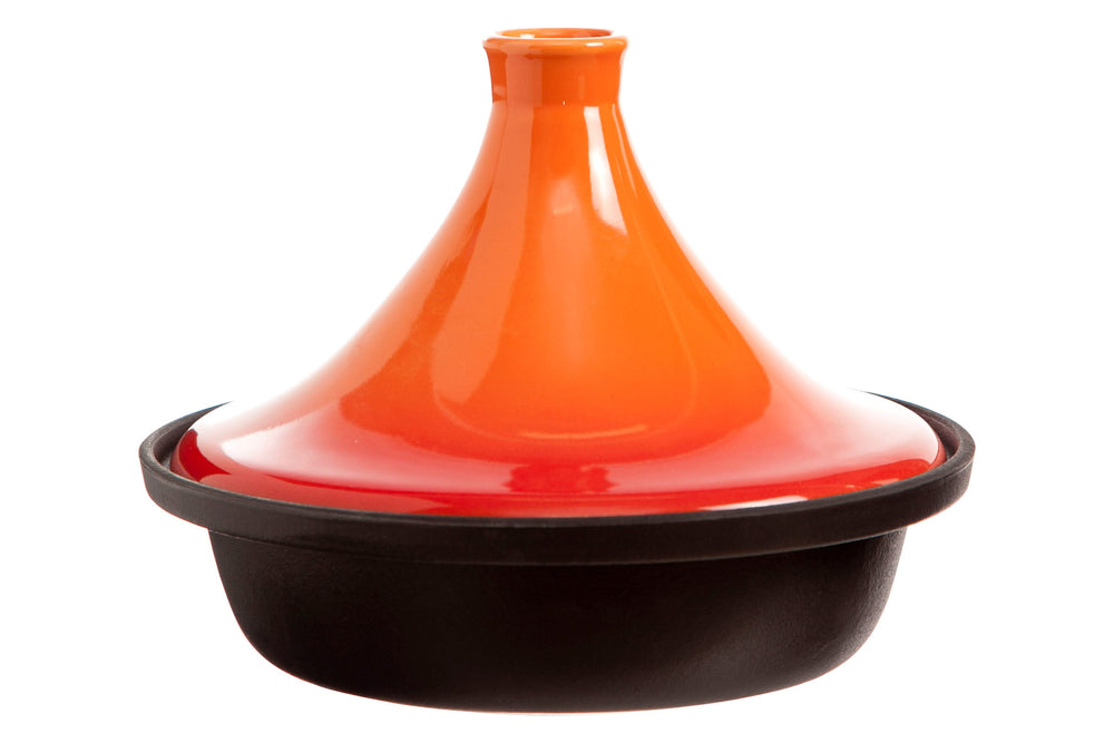Cosy & Trendy Tajine Inductie - Zwart / Orange - ø 25 cm - uden non-stick belægning - egnet til alle varmekilder