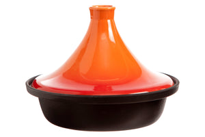 Cosy & Trendy Tajine Inductie - Zwart / Orange - ø 25 cm - uden non-stick belægning - egnet til alle varmekilder